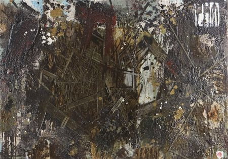 PHO (MARCO GRASSI) (n. 1966) T130-B6. 2008. Tecnica mista su tela. Cm 130,00...