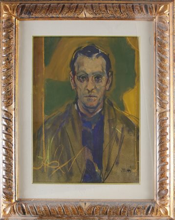 SUGHI ALBERTO (n. 1928) Ritratto. 1991. Olio su tela . Cm 40,00 x 50,00....