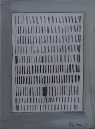 VERMI ARTURO (1928 - 1988) Senza titolo. 1963. Tecnica mista su carta su...