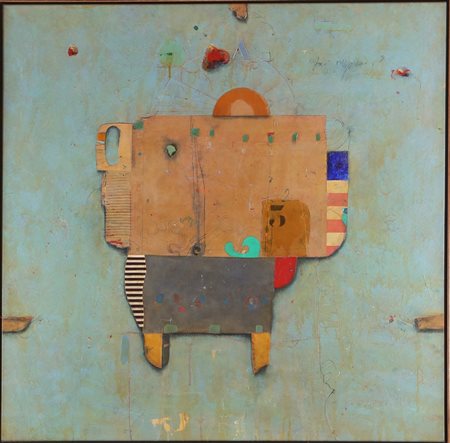 MORGAN COLE (n. 1950) Spokes. 1996. Tecnica mista su tela. Cm 100,00 x...