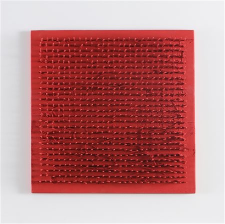 AUBERTIN BERNARD (1934 - 2015) Tableau Clous. 1970. Chiodi su tavola. Cm...