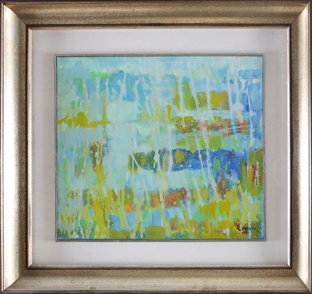 CORPORA ANTONIO (1909 - 2004) Miraggio. 1979. Olio su tela . Cm 38,00 x...