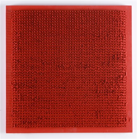 AUBERTIN BERNARD (1934 - 2015) Tableau Clous. . 1969. Chiodi su tavola. Cm...