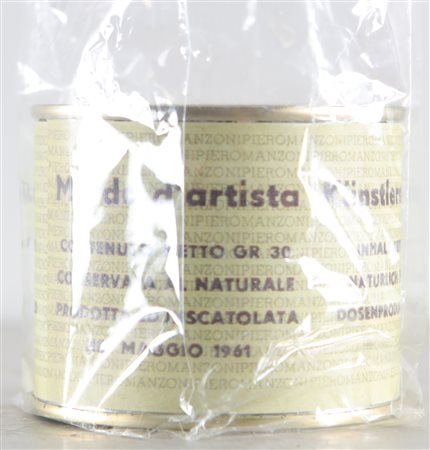 MANZONI PIERO (1963 - 2013) Merda d'artista. 2013. Latta. Cm 7,50 x 6,50....