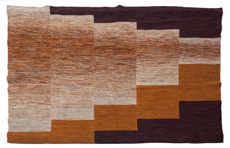 RENATA BONFANTI Un tappeto, 1974. Lana annodata a mano. Etichetta con data e...