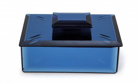 CRISTALLERIE SAINT GOBAIN Una scatola portagioie, anni '40. Cristallo...