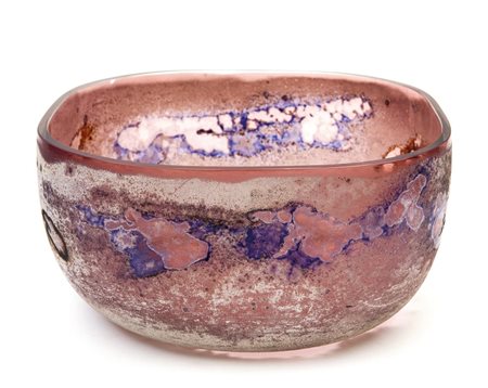 BARBINI Una coppa, anni '60. Vetro "scavo".Firma incisa "Barbini".Cm 14 (h) x...