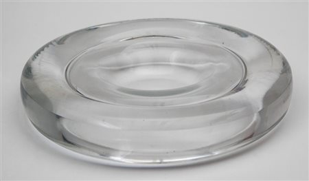 ENZO MARI Un posacenere per DANESE, Milano, 1980. Cristallo stampato. Altezza...