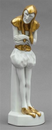ROLAND PARIS "Mefistofele", figura in porcellana per HEUBACH, circa 1920....