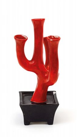 GIO PONTI Un vasetto fitomorfo in porcellana, modello "91E", per...