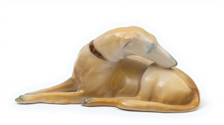 RICHARD-GINORI (Editore)Figura di cane, 1927. Porcellana. Marcata "Richard...