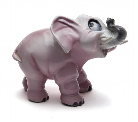 SILVIO RIGHETTO Un elefante in ceramica per CACCIAPUOTI, anni '50. Marcato in...