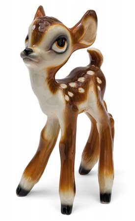 CERAMICHE ZACCAGNINI"Bambi", figura in ceramica eseguita su licenza WALT...