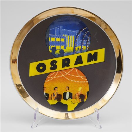 PIERO FORNASETTI Un piatto "Osram 1930" della serie "Lampade d'epoca", anni...