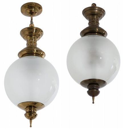 LUIGI CACCIA DOMINIONIDue lampioni per AZUCENA, circa 1954. Ottone...