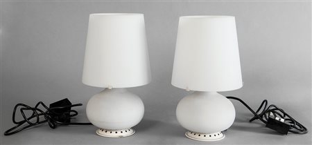 MAX INGRANDDue lampade da tavolo "1853" per FONTANA ARTE, anni '50. Alluminio...