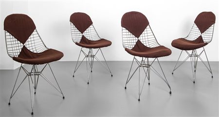 CHARLES & RAY EAMES Quattro sedie "DKR/2" ("Wire") per HERMAN MILLER, 1950....