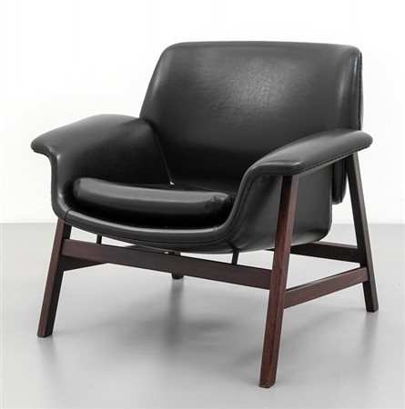 GIANFRANCO FRATTINI Una poltrona "849" per CASSINA, 1956. Struttura in legno,...