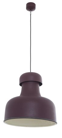 UNA LAMPADA A SOSPENSIONE, anni '60. Alluminio verniciato, gomma. Altezza...