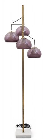 LAMTER (Editore)Una lampada da terra, circa 1962. Marmo, ottone, ottone...