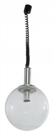 TOBIA SCARPA Una lampada a sospensione "Sfera" per FLOS, 1964. Acciaio...