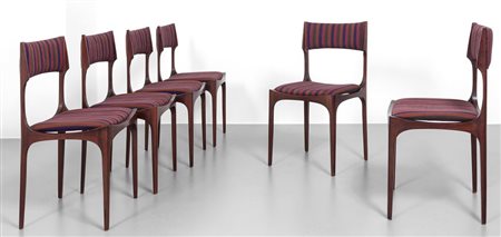 GIUSEPPE GIBELLI Sei sedie "Elisabetta", produzione FRATELLI MASPERO, Mariano...