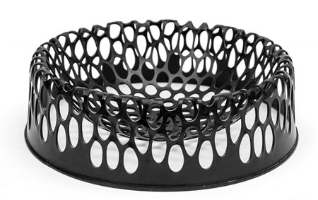 ENZO MARI Un portaoggetti "Adal 2" per DANESE, Milano, 1965. PVC nero opaco...