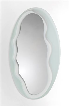 NANDA VIGOUno specchio da parete "Round Round", produzione GLAS, 1987. Vetro...
