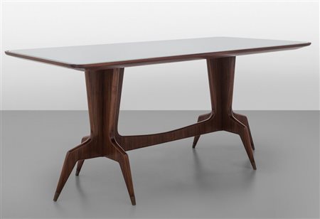 GIO PONTI Un tavolo, primi anni '50. Legno di Palissandro, legno...