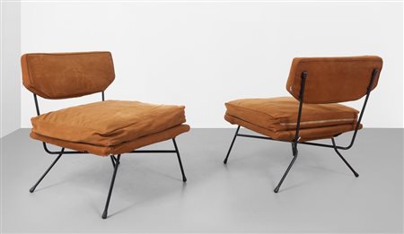 BBPR Due poltrone componibili "Elettra" per ARFLEX, prima edizione, 1953....