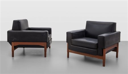 SERGIO SAPORITIDue poltrone "Kiushu" per FRATELLI SAPORITI, 1963. Strutture...