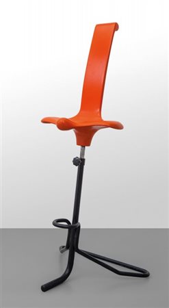 CLAUDIO SALOCCHIUno sgabello "Appoggio" per SORMANI, 1970. Tubo di acciaio...