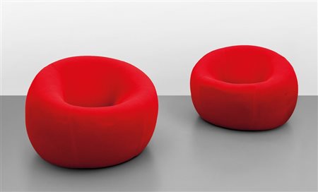 GAETANO PESCE Due poltrone "UP1" per C&B ITALIA, 1969. Poliuretano espanso...