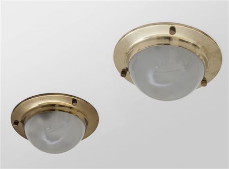 LUIGI CACCIA DOMINIONIDue lampade a parete o a plafone "LSP6" ("Tommy") per...