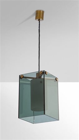 FONTANA ARTE Una lampada a sospensione modello "2099", circa 1960. Ottone...