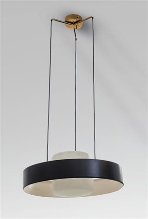 STILNOVO Una lampada a sospensione "1158", circa 1960. Alluminio laccato,...