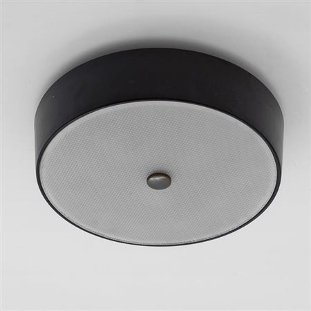 STILNOVOUna lampada a plafone "A5013", anni '60.Allumino laccato, ottone,...