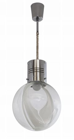 TONI ZUCCHERI Una lampada a sospensione della serie "Membrane" per VENINI,...