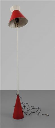 GILARDI & C. Una lampada da terra modello "4/87", 1958. Tubo di ferro...