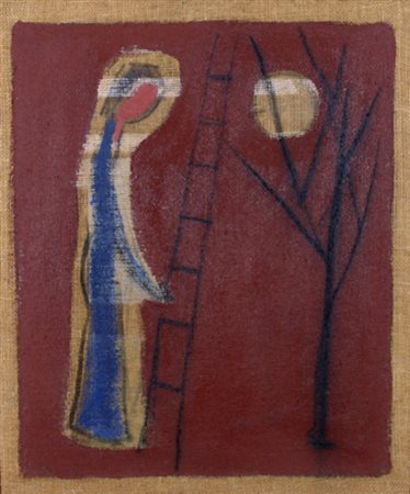 EMBLEMA SALVATORE (Terzigno 1929) "Ascensione" 1959/1960 terre vulcaniche e...