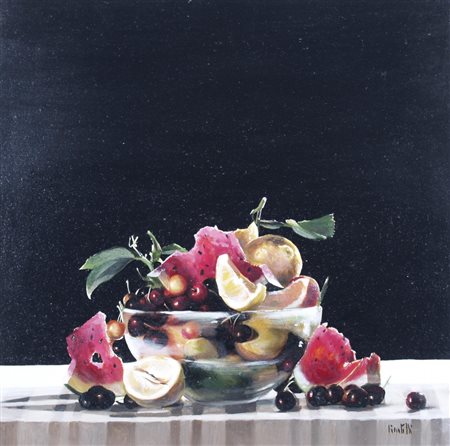 CICCOTELLI BENIAMINO (Tollo 1937) "Natura morta" Olio su tela Firmato in...