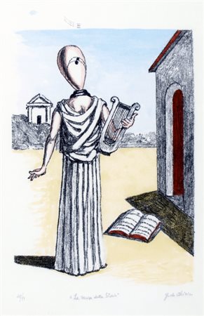 DE CHIRICO GIORGIO (Volos 1888 - Roma 1978) "La musa della storia" 1972...