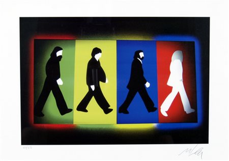 LODOLA MARCO (Dorno Pavia 1955) "Beatles" Serigrafia su carta es. 60/60...