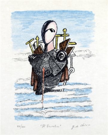 DE CHIRICO GIORGIO (Volos 1888 - Roma 1978) "Il trovatore" 1973 Litografia su...