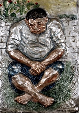 MIGNECO GIUSEPPE (Messina 1908 - Milano 1997) "Meriggio" 1981 Argentografia...