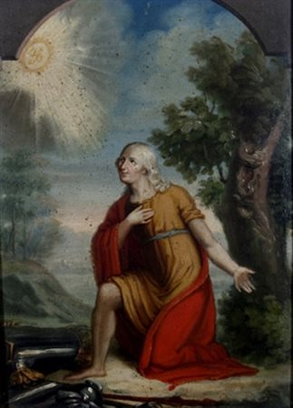 IGNOTO XVIII SECOLO "Sant'Uberto" XXVIII SEC. Olio su tavola L'epoca è stata...