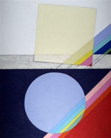 CARMI EUGENIO (Genova 1920) "Due mondi" 2008 Olio su tela Firma ed anno in...