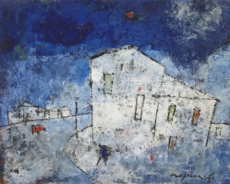 ROGNONI FRANCO (Milano 1913 - Milano 1999) "Paesaggio" Olio su tela Firmato...