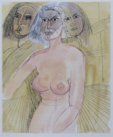 CASSINARI BRUNO (Piacenza 1912 - Milano 1992) "Senza titolo" Litografia su...