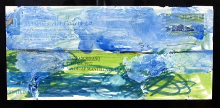 SCHIFANO MARIO (Homs 1934 - Roma 1998) "Preg.mo Artista Mario Schifano" 1997...